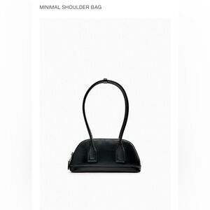 Zara Minimal Black Shoulder Bag